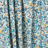 Crêpe Floral Tropical Bleu - Ribes y Casals