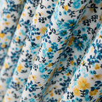 Crêpe Floral Tropical Bleu - Ribes y Casals