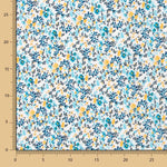 Crêpe Floral Tropical Bleu - Ribes y Casals