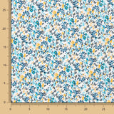 Crêpe Floral Tropical Bleu - Ribes y Casals