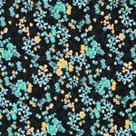 Crêpe Floral Tropical Turquoise - Ribes y Casals