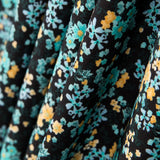 Crêpe Floral Tropical Turquoise - Ribes y Casals