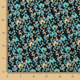 Crêpe Floral Tropical Turquoise - Ribes y Casals