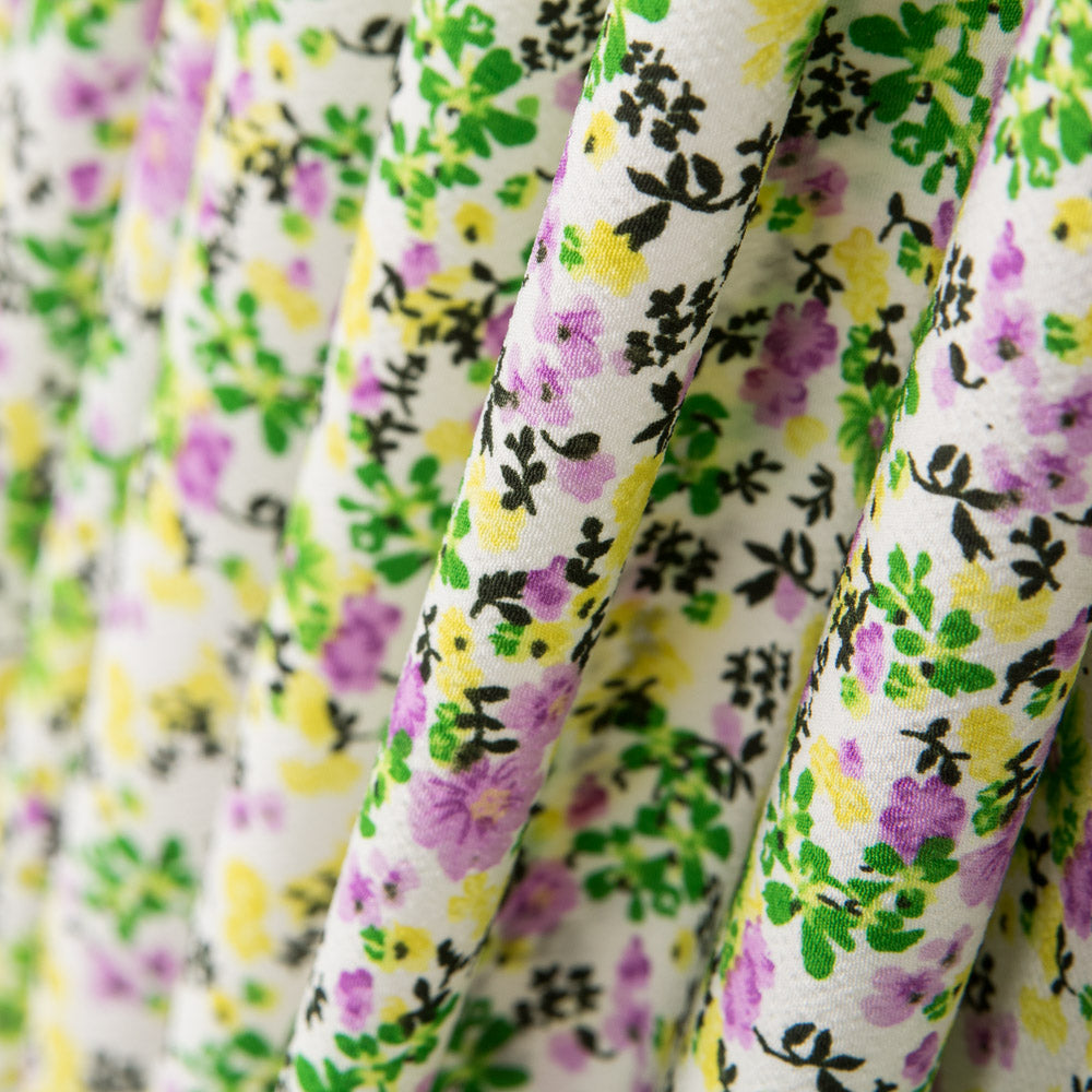 Crêpe Floral Tropical Vert - Ribes y Casals