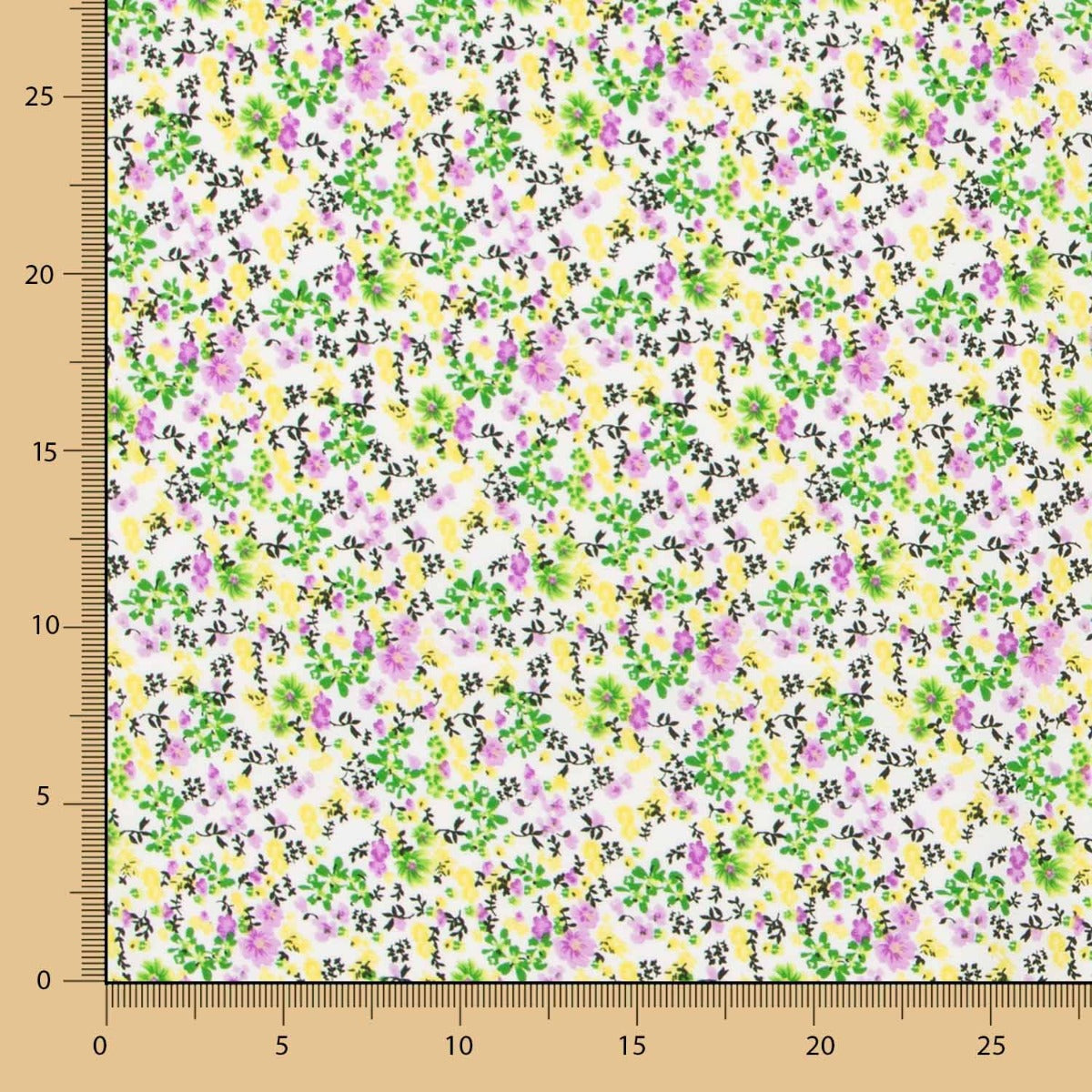 Crêpe Floral Tropical Vert - Ribes y Casals