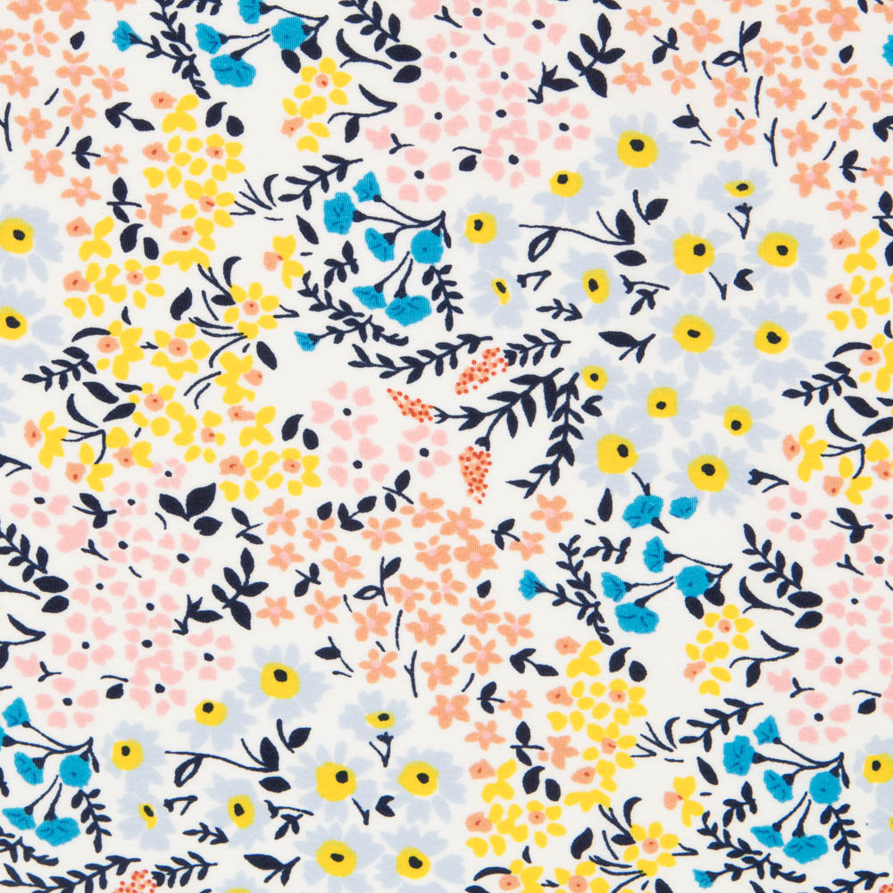 Crêpe Fleurs Forêt Blanc - Ribes y Casals