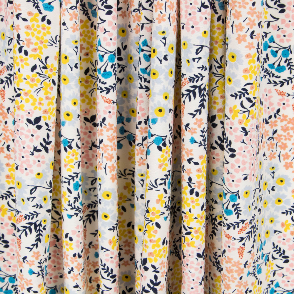 Crêpe Fleurs Forêt Blanc - Ribes y Casals