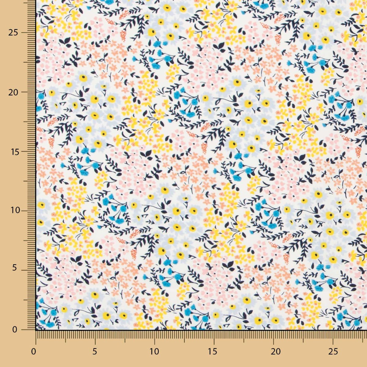 Crêpe Fleurs Forêt Blanc - Ribes y Casals