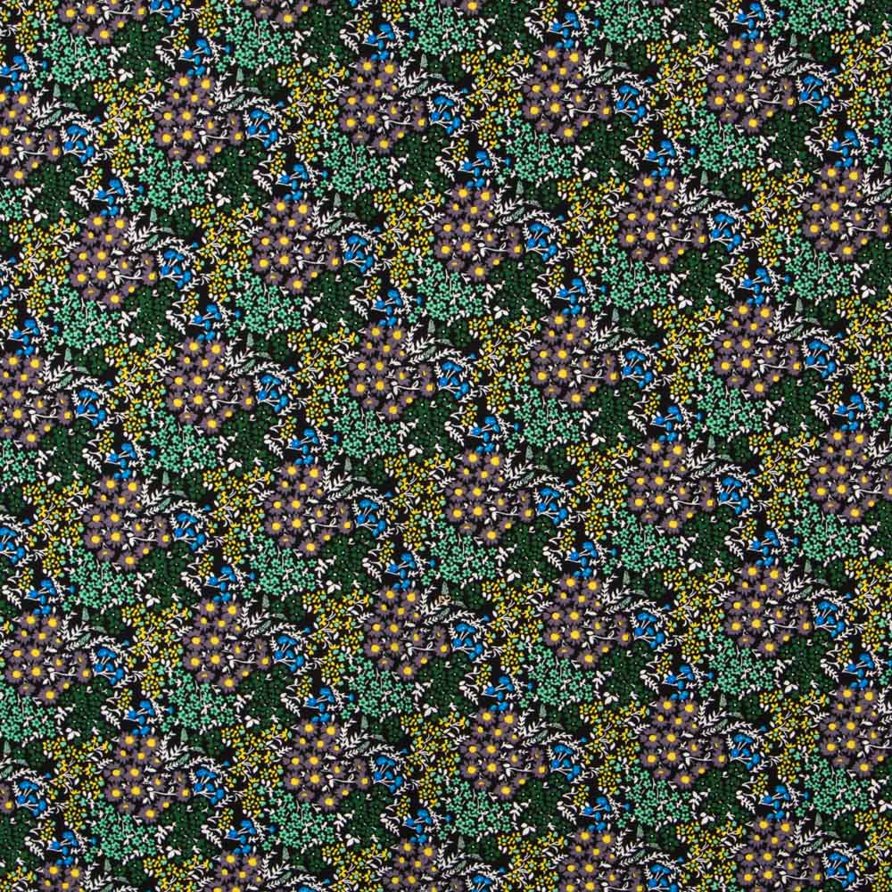 Crêpe Fleurs Forêt Noir - Ribes y Casals