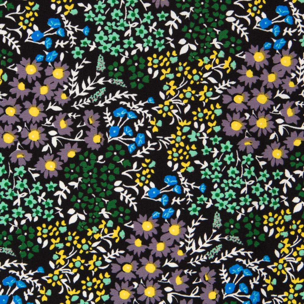 Crêpe Fleurs Forêt Noir - Ribes y Casals