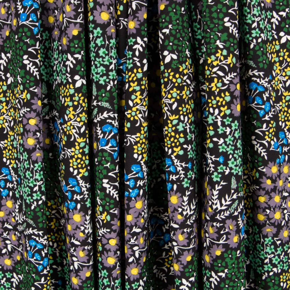 Crêpe Fleurs Forêt Noir - Ribes y Casals