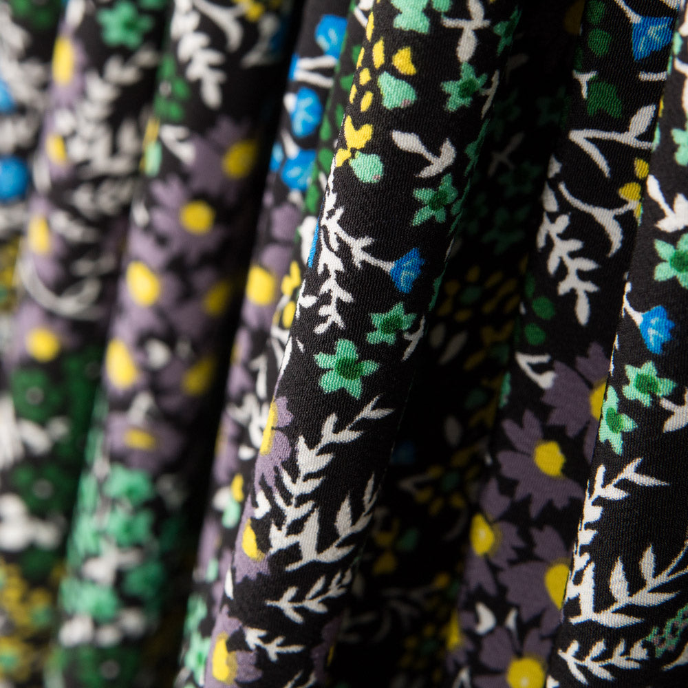 Crêpe Fleurs Forêt Noir - Ribes y Casals