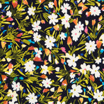 Crêpe Fleurs Sauvages Bleu Marine - Ribes y Casals