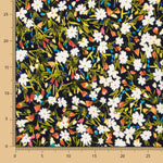 Crêpe Fleurs Sauvages Bleu Marine - Ribes y Casals