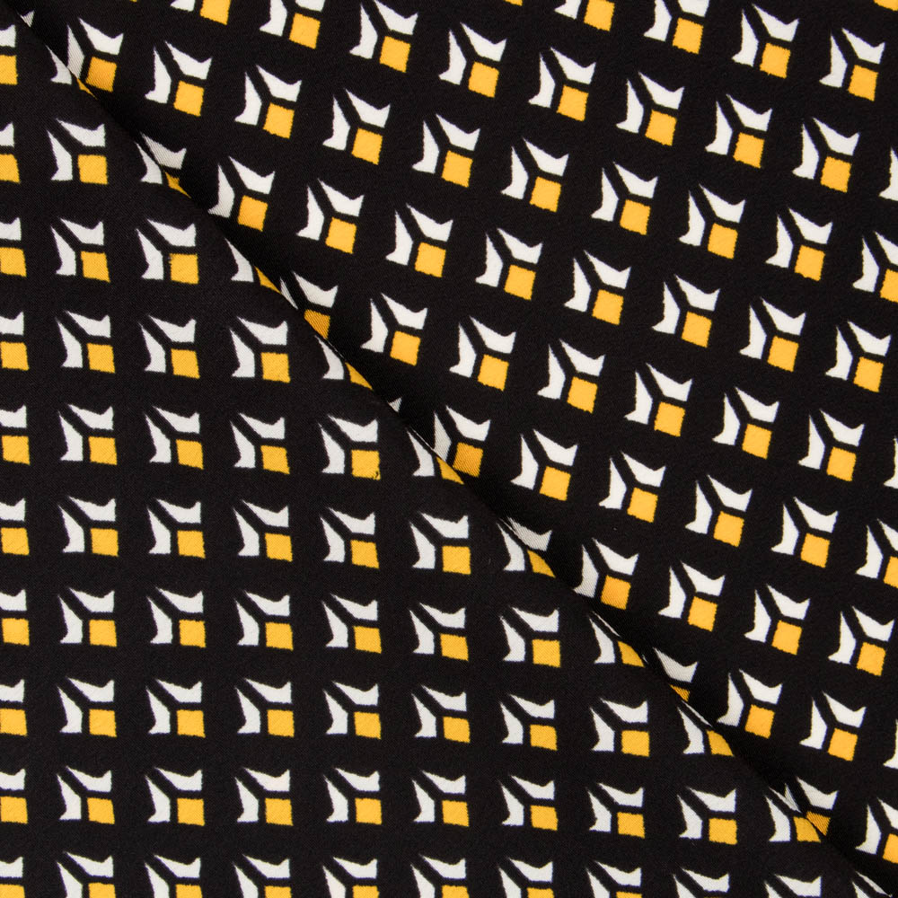 Crêpe Géométrique Blasons Jaune - Ribes y Casals