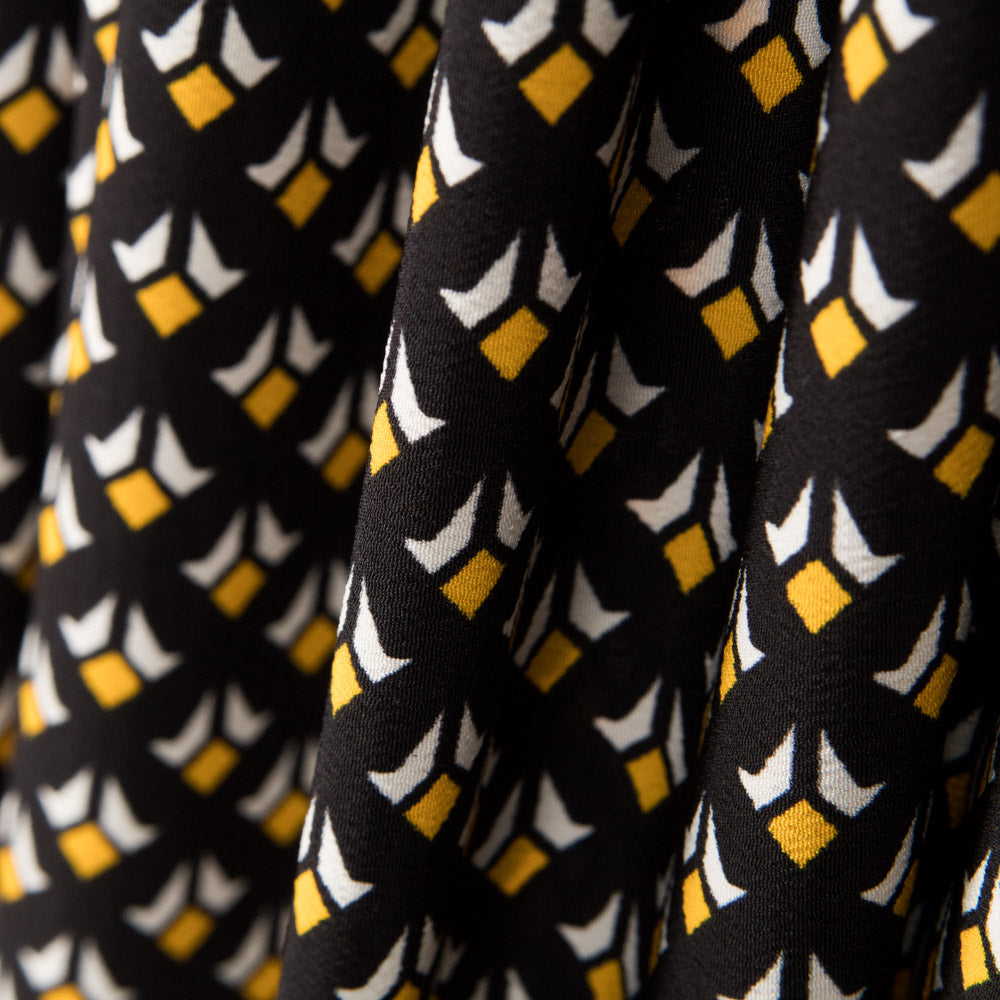 Crêpe Géométrique Blasons Jaune - Ribes y Casals