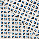 Crêpe Géométrique Blasons Bleu - Ribes y Casals