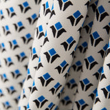 Crêpe Géométrique Blasons Bleu - Ribes y Casals