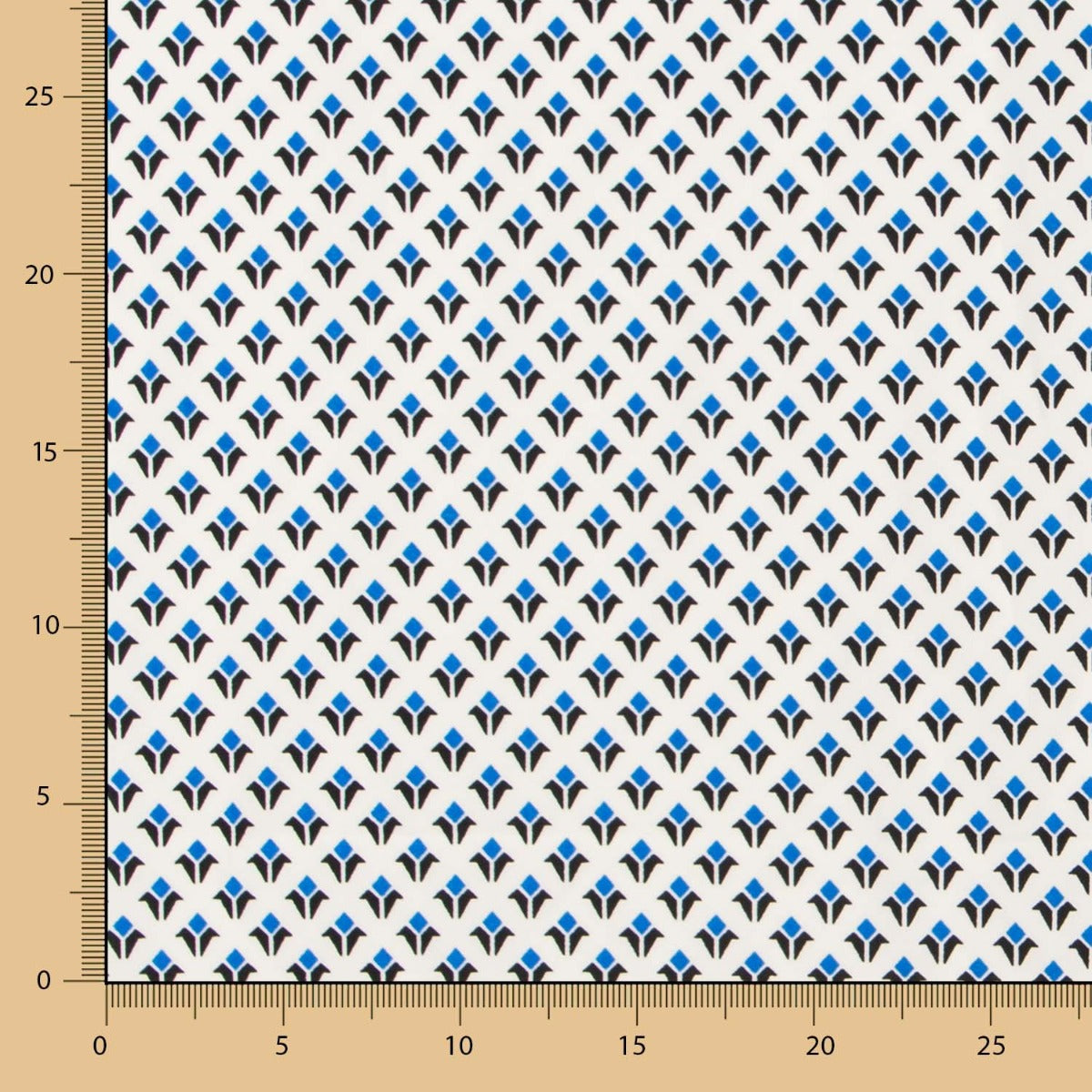 Crêpe Géométrique Blasons Bleu - Ribes y Casals