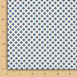 Crêpe Géométrique Blasons Bleu - Ribes y Casals