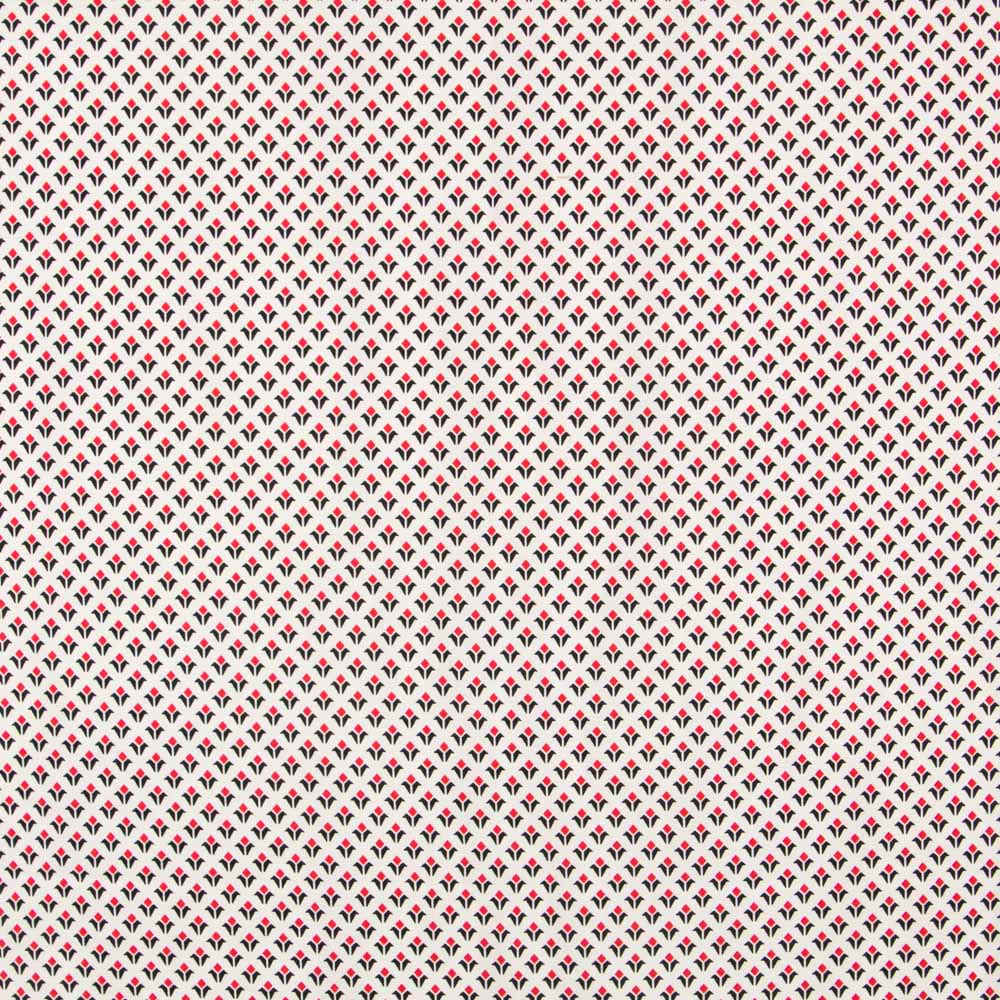 Crêpe Géométrique Blasons Rouge - Ribes y Casals