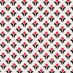 Crêpe Géométrique Blasons Rouge - Ribes y Casals