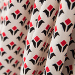 Crêpe Géométrique Blasons Rouge - Ribes y Casals