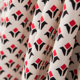 Crêpe Géométrique Blasons Rouge - Ribes y Casals