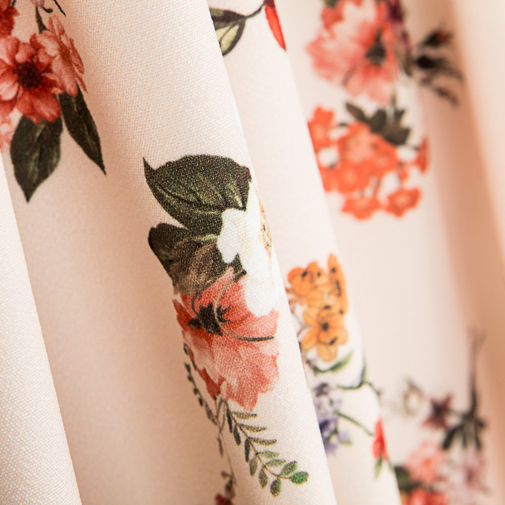 Crêpe Fleurs Écru - Ribes y Casals