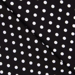 Crêpe Pois Blancs Fond Noir - Ribes y Casals