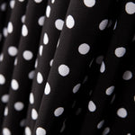 Crêpe Pois Blancs Fond Noir - Ribes y Casals