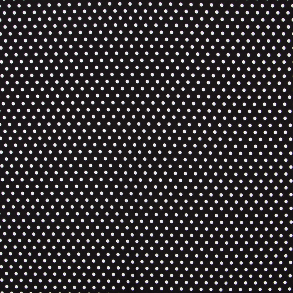 Crêpe Pois Blancs Fond Noir - Ribes y Casals