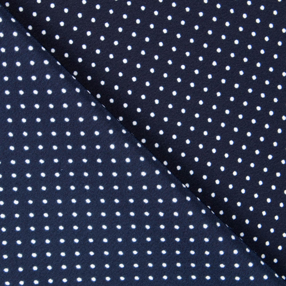 Crêpe Mini Pois Bleu Marine - Ribes y Casals