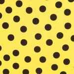 Crêpe Pois Noir 33mm Jaune - Ribes y Casals