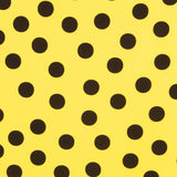 Crêpe Pois Noir 33mm Jaune - Ribes y Casals