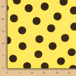 Crêpe Pois Noir 33mm Jaune - Ribes y Casals