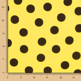 Crêpe Pois Noir 33mm Jaune - Ribes y Casals