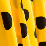 Crêpe Pois Noir 33mm Jaune - Ribes y Casals