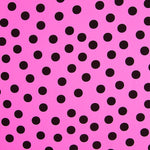 Crêpe Pois Noir 33mm Fuchsia - Ribes y Casals