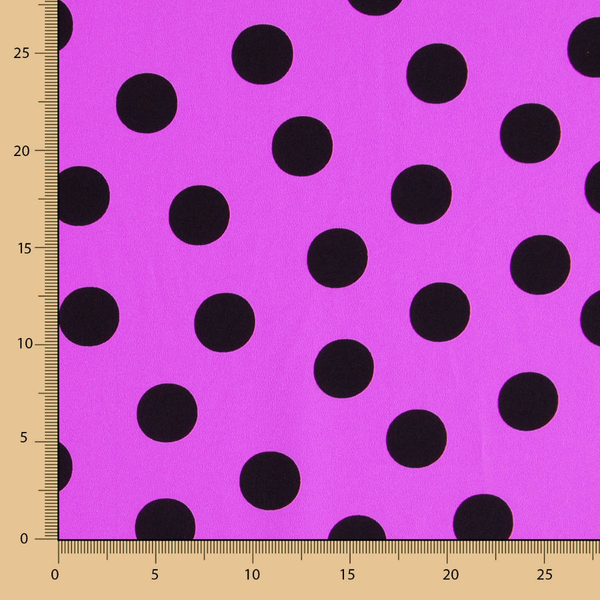 Crêpe Pois Noir 33 Mm Mauve - Ribes y Casals