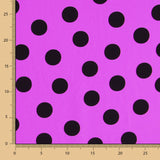 Crêpe Pois Noir 33 Mm Mauve - Ribes y Casals