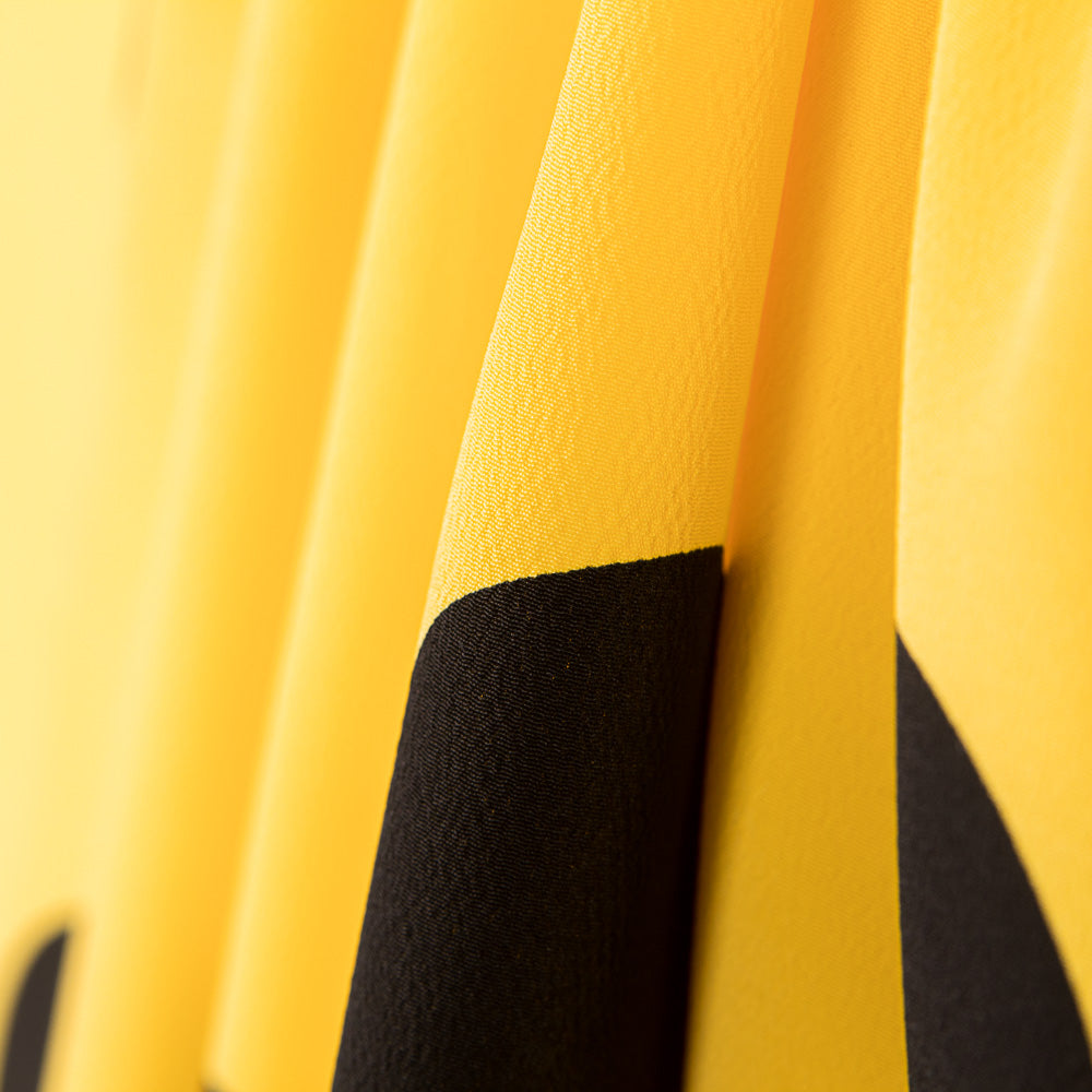 Crêpe Pois Noir 55 Mm Jaune - Ribes y Casals