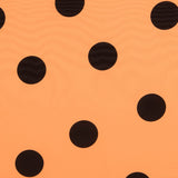 Crêpe Pois Noir 55mm Tangerine - Ribes y Casals
