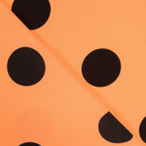 Crêpe Pois Noir 55mm Tangerine - Ribes y Casals