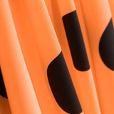 Crêpe Pois Noir 55mm Tangerine - Ribes y Casals