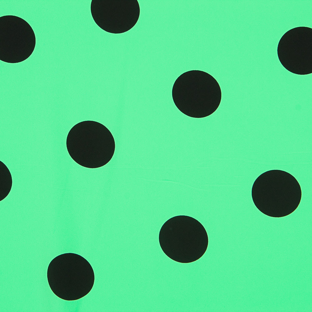 Crêpe Pois Noir 55mm Mint - Ribes y Casals