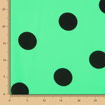 Crêpe Pois Noir 55mm Mint - Ribes y Casals