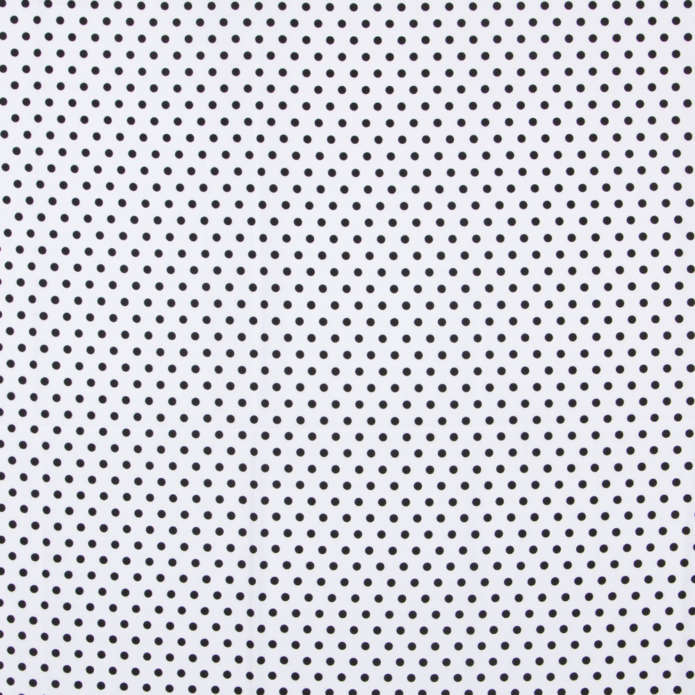 Crêpe Pois Noir Fond Blanc - Ribes y Casals