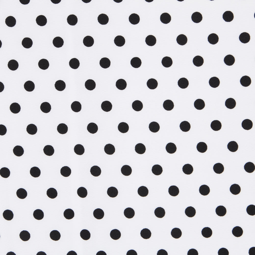 Crêpe Pois Noir Fond Blanc - Ribes y Casals