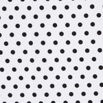 Crêpe Pois Noir Fond Blanc - Ribes y Casals